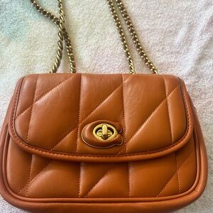 Coach Tan Quilted Crossbody Bag